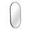 Black 20 x 33 inch Metal Oval Mirror