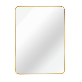 Gold 24"x32" Rectangular Bathroom Wall Mirror W2203135016