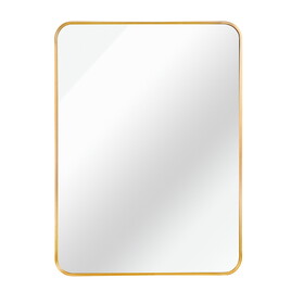 Gold 24x36 INCH Metal Rectangle Barhroom mirror