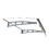 GarLUGH DA4734C Series Door Window Awning Made of 0.137 inch Thick Crystal Solid Polycarbonate Sheet and Aluminum Alloy with Valance in size of 47" Wide x 34" Deep for Masonry Concrete Wall