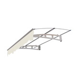 DA5934C Series Door Window Awning Canopy Made of 0.137inch Thick Crystal Solid Polycarbonate Sheet and Aluminum Alloy with Valance in size of 59