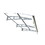 DA7934C Series Door Window Awning Canopy Made of 0.137inch Thick Crystal Solid Polycarbonate Sheet and Aluminum Alloy with Valance in size of 79" Wide x 34" Deep, Masonry Concrete Wall House only.