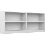 Bush Furniture Universal 2 Shelf Bookcase Set of 2 in Pure White W2208P175468