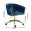 Modern design the backrest is hand made woven Office chair,Vanity chairs with wheels,Height adjustable,360&#176; swivel for bedroom, living room(BLUE) W2215P147916