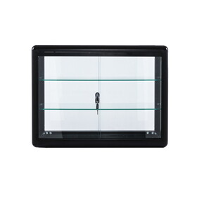 Tempered Glass Counter Top Display Showcase with Sliding Glass Door and Lock,Standard Aluminum Framing with Sliding Glass Door and Lock W2221139480