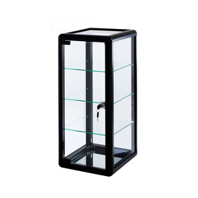 Tempered Glass Counter Top Display Showcase with Sliding Glass Door and Lock,Standard Aluminum Framing with Sliding Glass Door and Lock W2221139485