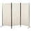 HOMCOM 3-Panel 6ft Room Divider Folding Privacy Screen Separator Partition Wall for Indoor Bedroom Office Beige W2225140846