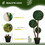 HOMCOM Artificial Plant for Home Decor Indoor & Outdoor Fake Plants Artificial Tree in Pot, 3 Ball Boxwood Topiary Tree for Home Office, Living Room Decor, Dark Green W2225140857