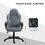 Vinsetto Ergonomic Home Office Chair High Back Task Computer Desk Chair with Padded Armrests, Linen Fabric, Swivel Wheels, and Adjustable Height, Grey W2225141054