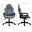 Vinsetto Ergonomic Home Office Chair High Back Task Computer Desk Chair with Padded Armrests, Linen Fabric, Swivel Wheels, and Adjustable Height, Grey W2225141054