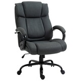 Vinsetto High Back Big and Tall Executive Office Chair 484lbs with Wide Seat, Computer Desk Chair with Linen Fabric, Adjustable Height, Swivel Wheels, Charcoal Grey W2225141057