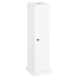 HOMCOM Toilet Paper Cabinet, Small Bathroom Corner Floor Cabinet with Doors and Shelves, Thin Storage Bathroom Organizer for Paper Shampoo, White W2225141213