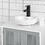 kleankin Modern Under Sink Cabinet with 2 Doors, Pedestal Under Sink Bathroom Cupboard, Bathroom Vanity Cabinet with Adjustable Shelves, Gray and White W2225141217