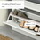 HOMCOM Shoe Rack Bench for Entryway, Storage Organizer with Cushion, 2 Drawers, Adjustable Shelf, Holds 8 Pairs, White W2225141226