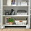 HOMCOM Industrial Kitchen Pantry Cabinet with 4 Door Cupboard and Storage Shelves, Freestanding Storage Cabinet, White W2225141231