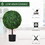 Outsunny 23.5" Artificial Boxwood Topiary Ball Tree, Fake Decorative Plant, Nursery Pot Included for Home, Balcony, Backyard and Garden W2225141233