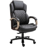 Vinsetto Big and Tall Executive Office Chair with Wide Seat, Computer Desk Chair with High Back Diamond Stitching, Adjustable Height & Swivel Wheels, Brown W2225141237