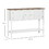 HOMCOM Console Table with Drawers, Vintage Entryway Table with 2 Drawers, Cabinets and Bottom Shelf, Retro Sofa Table for Living Room, Bedroom, White W2225141243
