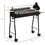 Outsunny Portable Charcoal BBQ Grills Steel Rotisserie Outdoor Cooking Height Adjustable with 4 Wheels Large / Small Skewers Portability for Patio, Backyard, Black W2225141357