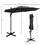 Outsunny 10ft Offset Patio Umbrella with Base, Hanging Aluminum and Steel Cantilever Umbrella with 360&#176; Rotation, Easy Tilt, 8 Ribs, Crank, Cross Base Included for Backyard, Poolside, Gray