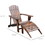 Outsunny Wooden Adirondack Chair Outdoor Patio Lounge Chair w/ Ottoman - Rustic Brown W2225141370