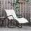 Outsunny Rocking Sun Lounger, Chaise Lounge Rocker for Sunbathing, Sun Tanning, Foldable, Portable Outdoor Patio Chair, White W2225141375
