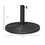 Outsunny 21 lbs. Market Umbrella Base Holder 18" Heavy Duty Round Parasol Stand with Rattan Design for Patio, Black W2225141377
