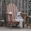 Outsunny Folding Adirondack Chair, Faux Wood Patio & Fire Pit Chair, Weather Resistant HDPE for Deck, Outside Garden, Porch, Backyard, Brown W2225141379