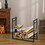 Outsunny Firewood Rack with Fireplace Tools, Indoor Outdoor Firewood Holder, Curved Bottom with 2 Tiers for Fireplace, Wood Stove, Hearth or Fire Pit, Black W2225141384
