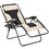 Outsunny Foldable Outdoor Lounge Chair with Footrest, Oversized Padded Zero Gravity Lounge Chair with Headrest, Cup Holders, Armrests for Camping, Lawn, Garden, Pool, Beige W2225141394