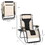Outsunny Foldable Outdoor Lounge Chair with Footrest, Oversized Padded Zero Gravity Lounge Chair with Headrest, Cup Holders, Armrests for Camping, Lawn, Garden, Pool, Beige W2225141394