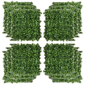 Outsunny Artificial Grass Wall Panel Backdrop, 12 20" x 20" Boxwood UV Protection Privacy Coverage Panels for Indoor & Outdoor Decor, Wall & Fence Covering, Sweet Potato, Green W2225141396