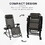 Outsunny Outdoor Rocking Chairs, Foldable Reclining Anti Gravity Lounge Rocker w/ Pillow, Cup & Phone Holder, Combo Design w/ Folding Legs, Gray W2225141401
