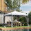 Outsunny 10' x 10' Pop Up Canopy Tent with Netting, Instant Gazebo, Ez up Screen House Room with Carry Bag, Height Adjustable, for Outdoor, Garden, Patio, Cream White W2225141412