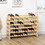 HOMCOM Stackable Wine Rack, Modular Storage Shelves, 72-Bottle Holder, Freestanding Display Rack for Kitchen, Pantry, Cellar, Natural W2225141449
