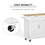 HOMCOM Mobile Kitchen Island with Storage, Kitchen Cart with Wood Top, Storage Drawers, 3-door Cabinets, Adjustable Shelves and Towel Rack, White W2225141453