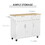 HOMCOM Mobile Kitchen Island with Storage, Kitchen Cart with Wood Top, Storage Drawers, 3-door Cabinets, Adjustable Shelves and Towel Rack, White W2225141453