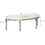 HOMCOM Semi-Circle End of Bed Bench with Tufted Design, Upholstered Bedroom Entryway Bench with Rubberwood Legs, Off White W2225141461