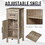 kleankin Bathroom Floor Cabinet Storage Cupboard with Drawer and Adjustable Shelf for Entryway or Living Room, Barnwood W2225141463