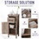 kleankin Bathroom Floor Cabinet Storage Cupboard with Drawer and Adjustable Shelf for Entryway or Living Room, Barnwood W2225141463