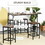 HOMCOM 5-Piece Industrial Dining Table Set, Bar Table & 4 Stools Set, Space Saving for Pub & Kitchen, Black/Brown W2225141468