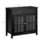 HOMCOM Sideboard Buffet Cabinet, Accent Kitchen Cabinet with Glass Doors, Adjustable Shelf and 2 Drawers for Kitchen, Black W2225141471