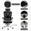 Vinsetto High Back Home Office Chair, Fabric Computer Desk Chair with Adjustable Headrest, Lumbar Support, Armrest, Foot Rest, Reclining Back, Black W2225141492