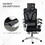 Vinsetto High Back Home Office Chair, Fabric Computer Desk Chair with Adjustable Headrest, Lumbar Support, Armrest, Foot Rest, Reclining Back, Black W2225141492