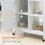 Kitchen Island Cart, Rolling Kitchen Island with Storage, Solid Wood Top, Drawer, for Dining Room, White W2225142052