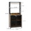 HOMCOM Kitchen Bakers Rack, Microwave Stand, Coffee Bar with Adjustable Shelves, 4 Hooks for Spices, Pots and Pans, Rustic Brown W2225142065