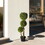 HOMCOM Artificial Plant for Home Decor Indoor & Outdoor Fake Plants Artificial Tree in Pot, 3 Ball Boxwood Topiary Tree for Home Office, Living Room Decor, Light Green W2225142067