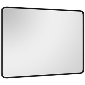 HOMCOM 40 x 30 inch Wall Mirror, Aluminum Frame Rectangular Wall Mirrors Decorative Mirror, 5-Layer Float Technology Mirror for Home Decor, Bathroom, Corner Hangs (Horizontal/Vertical) W2225142068