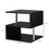 HOMCOM 20" Modern End Table, Accent Side Table, S-Shaped Coffee Table with Storage Shelf and Steel Poles, Black W2225142071