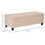 HOMCOM Ottoman Storage Bench, 50" End of Bed Bench, Linen Fabric Storage Chest with Lift Top, Tufted Ottoman with Storage for Living Room, Entryway, Bedroom, Beige W2225142072